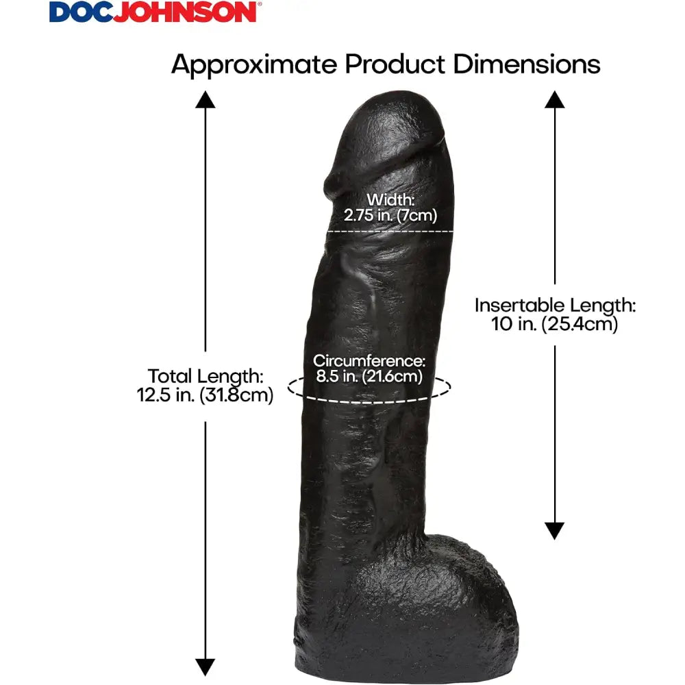 Doc Johnson 12 Inch Vac-u-lock Code Black Hung Dildo - Save 30% - 15% - Fast Shipping - Dildos United Kingdom Stoke-on-trent
