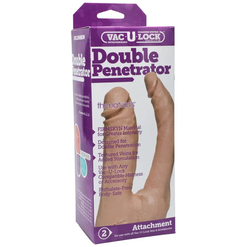 Doc Johnson Double Penetrator Naturals Vac u Lock White - Save 15% - u - Dildo United Kingdom Stoke-on-trent