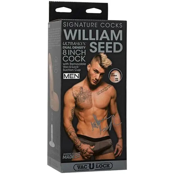 Doc Johnson Signature Cocks William Seed Ultraskyn Cock with Removable Vac-u-lock Suction Cup (8’’) - Save 20% - Dildo United Kingdom