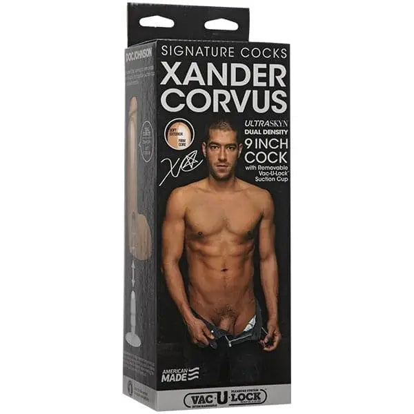 Doc Johnson Signature Cocks Xander Corvus Ultraskyn Cock with Removable Vac-u-lock Suction Cup (9’’) - Sex Toys - Save 20% - Dildo United