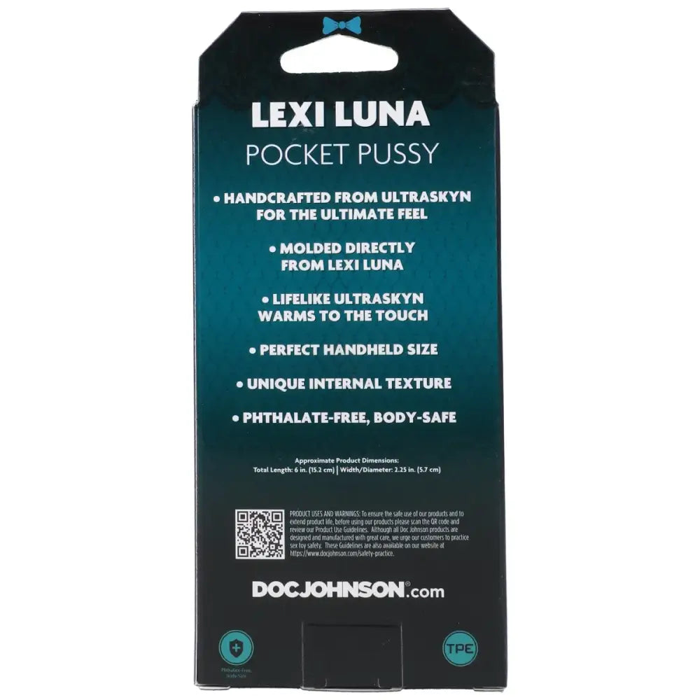 Doc Johnson Signature Strokers Lexi Luna Ultraskyn Pocket Pussy - Save 15% - Ultraskyn - Sale United Kingdom Stoke-on-trent