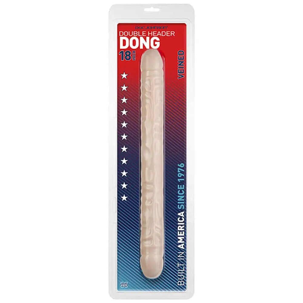 Double Header 18 Inch Veined Dong - Save 15% - Fast Shipping - Dildo United Kingdom Stoke-on-trent