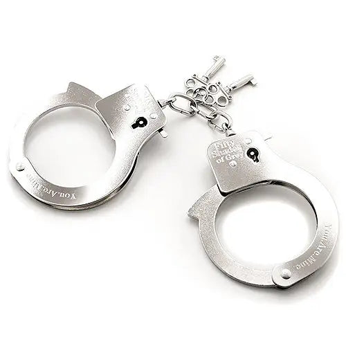Fifty Shades of Grey You. Are. Mine. Metal Handcuffs - Save 15% - Sale United Kingdom Stoke-on-trent