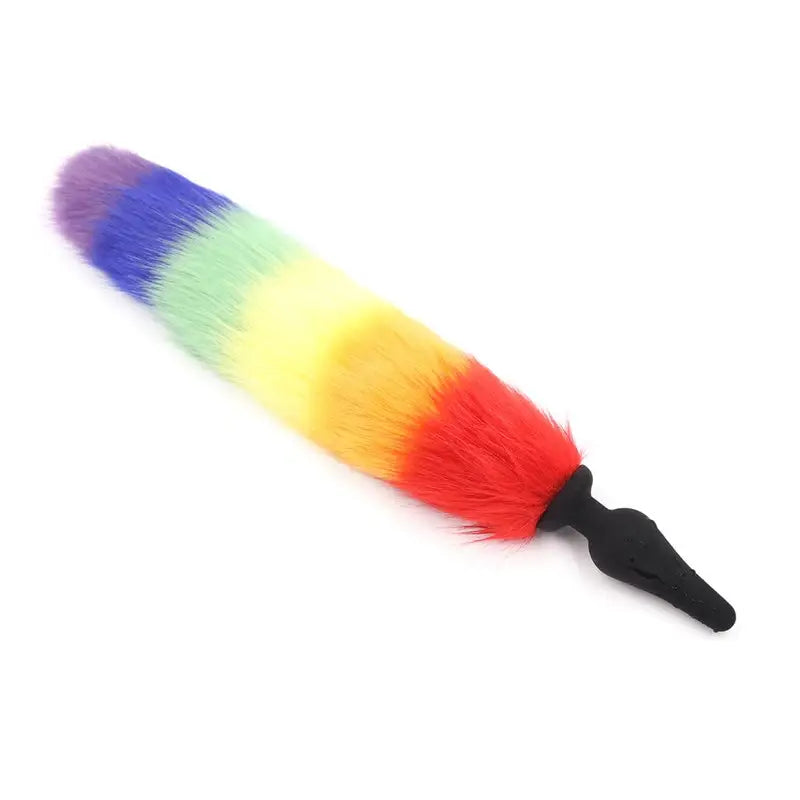 Furry Rainbow Butt Plug Tail - Save 20% - Fast Shipping - Sale United Kingdom Stoke-on-trent