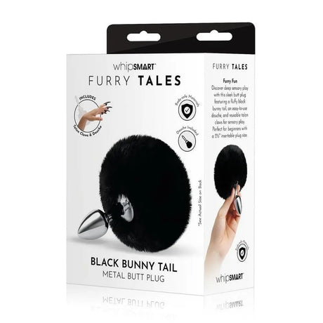 Furry Tales Black Bunny Tail Butt Plug - Save 15% - Fast Shipping - Sale United Kingdom Stoke-on-trent