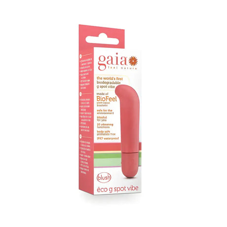 Gaia Biodegradable Eco G-spot Vibrator Coral - Bullet Vibrators - Save 15% - G-spot - Fast Shipping - United Kingdom Stoke-on-trent