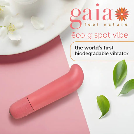 Gaia Biodegradable Eco G-spot Vibrator Coral - Bullet Vibrators - Save 15% - G-spot - Fast Shipping - United Kingdom Stoke-on-trent