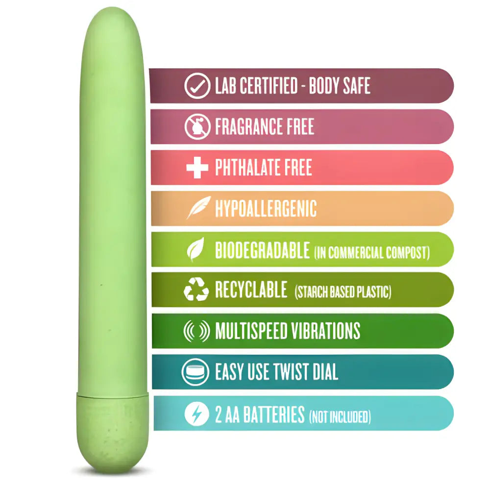 Gaia Biodegradable Eco Vibrator Green - Bullet Vibrators - Save 15% - Fast Shipping - Sale United Kingdom Stoke-on-trent