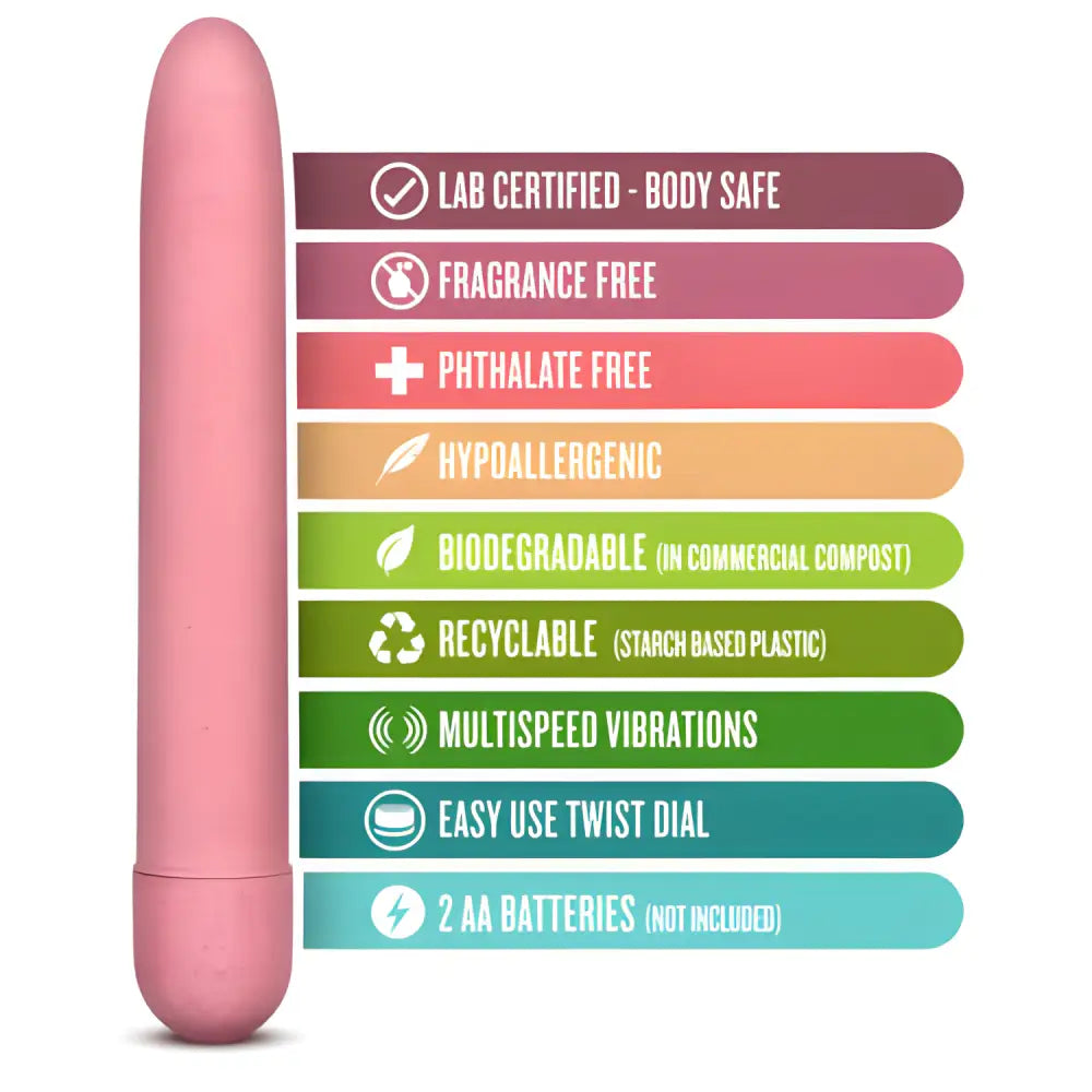 Gaia Biodegradable Eco Vibrator Pink - Bullet Vibrators - Save 15% - Fast Shipping - United Kingdom Stoke-on-trent