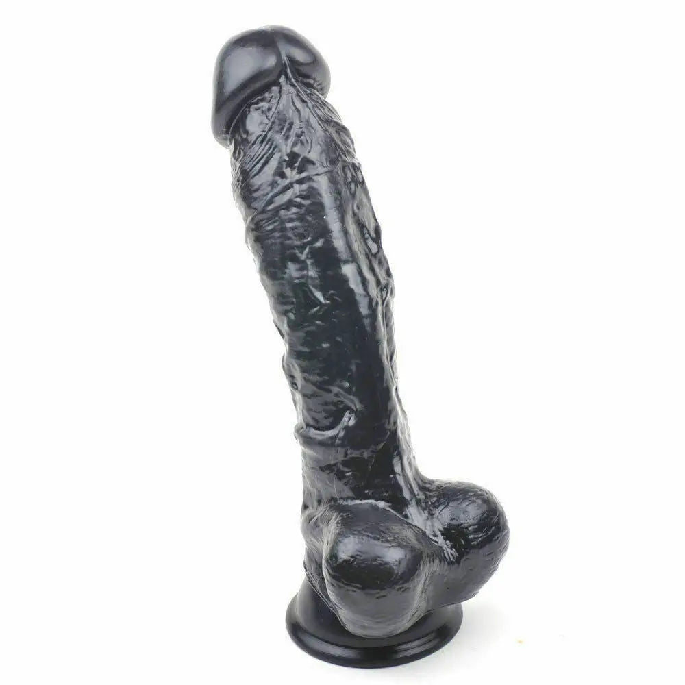 Gargantua Realistic 9.5 Inch Dildo Black - Dildos - Save 30% - Fast Shipping - United Kingdom Stoke-on-trent