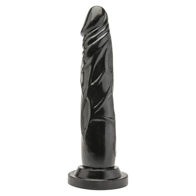 Get Real 7 Inch Dong Shiny Black - Save 15% - Fast Shipping - Dildo United Kingdom Stoke-on-trent
