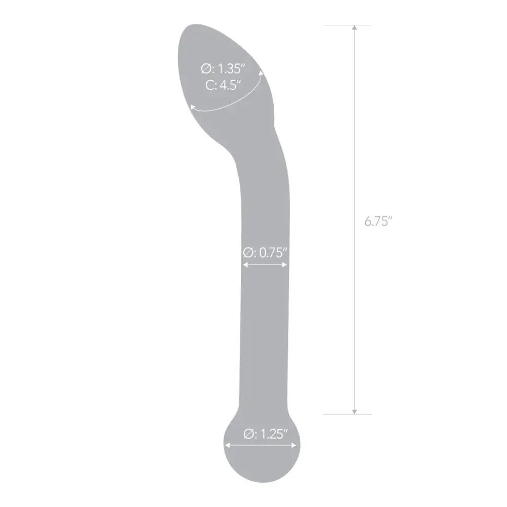 Glas Slimline G-spot Transparent (8’’) - Sex Toys - Save 15% - G-spot - Fast Shipping - Dildo United Kingdom Stoke-on-trent