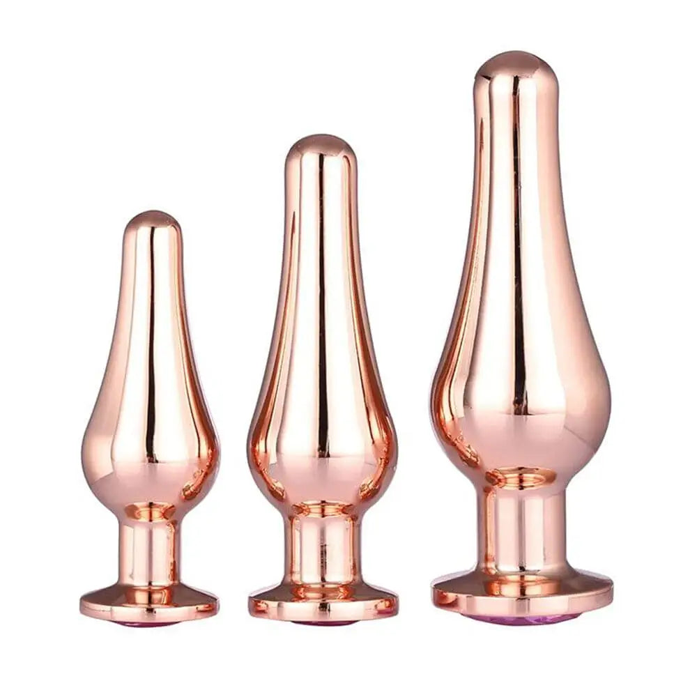 Gleaming Butt Plug Set Rose Gold - Save 15% - Fast Shipping - Sale United Kingdom Stoke-on-trent