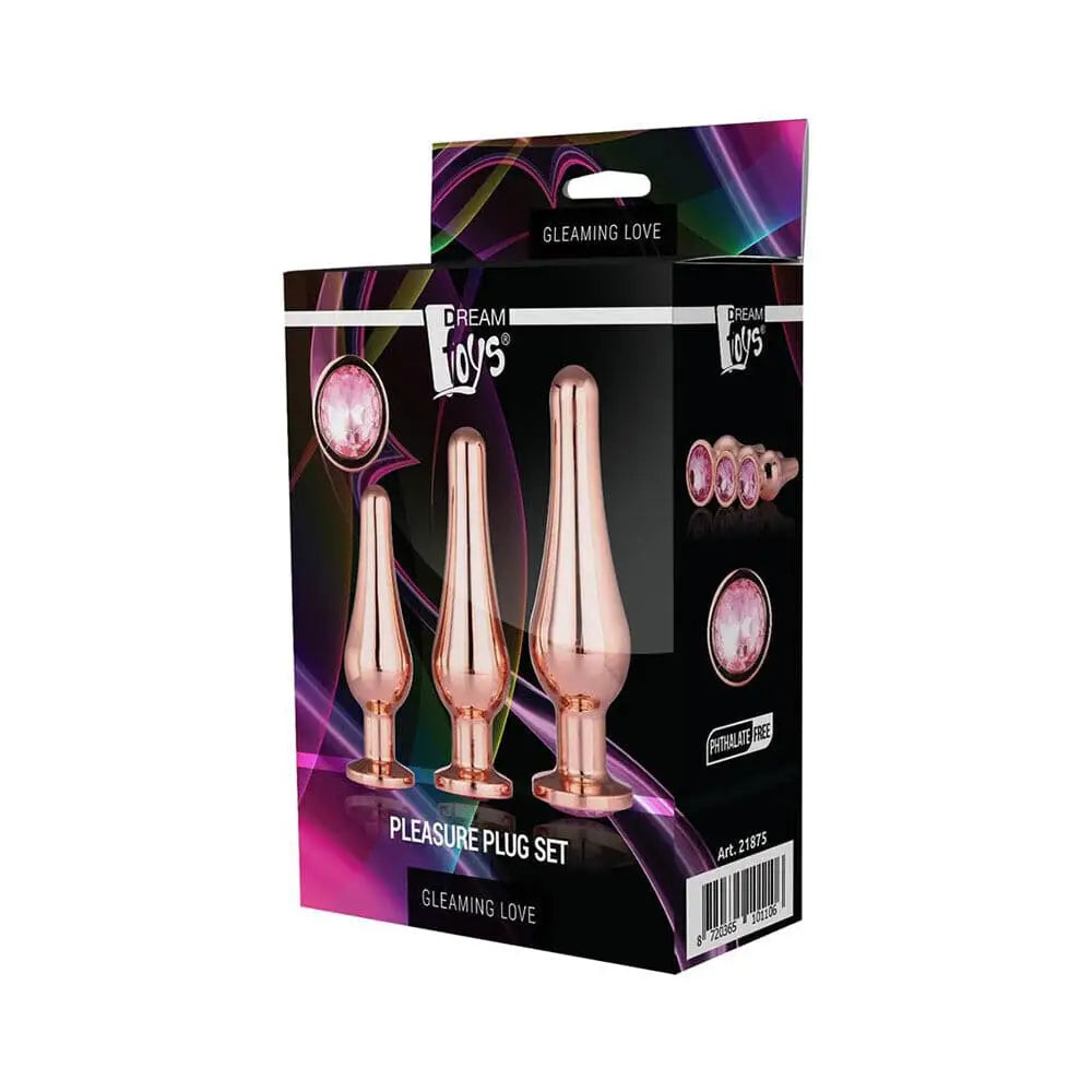 Gleaming Butt Plug Set Rose Gold - Save 15% - Fast Shipping - Sale United Kingdom Stoke-on-trent