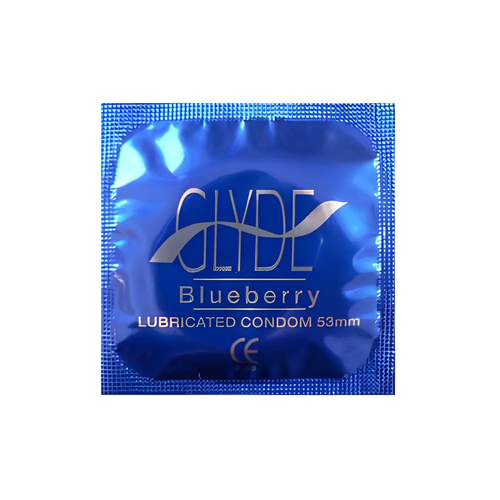Glyde Ultra Blueberry Flavour Vegan Condoms 100 Bulk Pack - Save 20% - Sale United Kingdom Stoke-on-trent