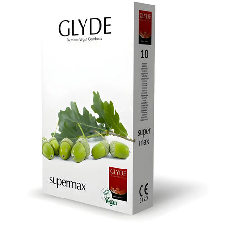 Glyde Ultra Super Max Vegan Condoms 10 Pack - Save 15% - Fast Shipping - Sale United Kingdom Stoke-on-trent