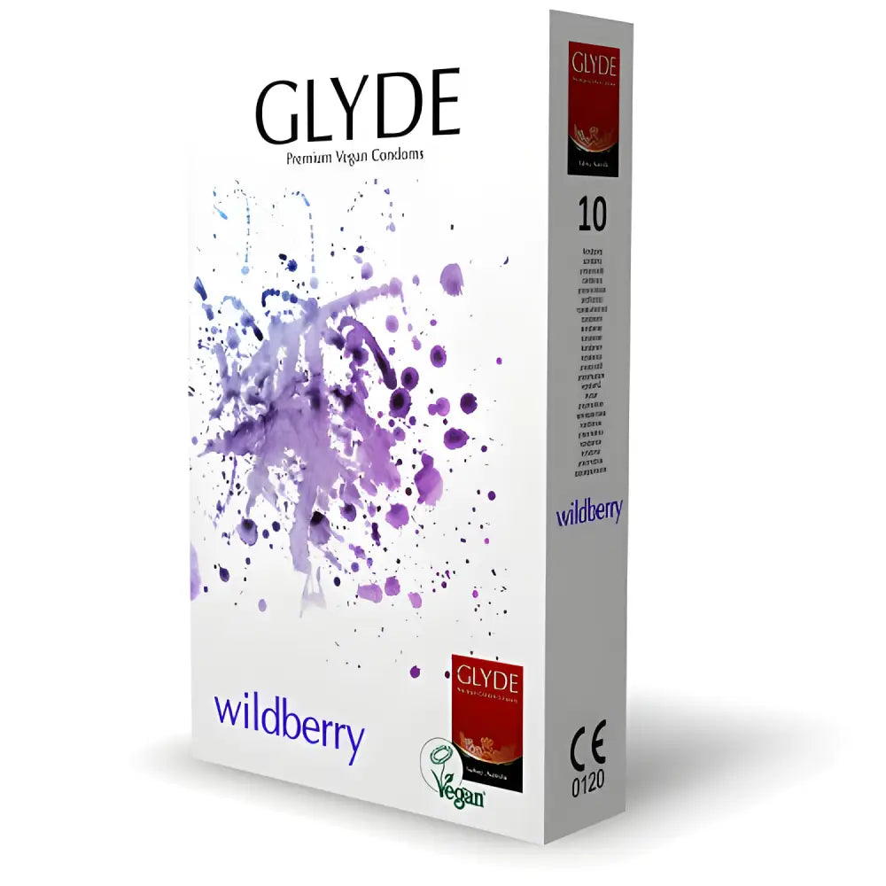 Glyde Ultra Wildberry Flavour Vegan Condoms 10 Pack - Save 15% - Fast - Sale United Kingdom Stoke-on-trent
