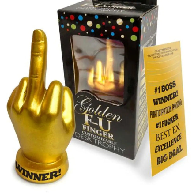 Golden F-u Funger Trophy - Save 15% - F-u - Fast Shipping - Sale United Kingdom Stoke-on-trent