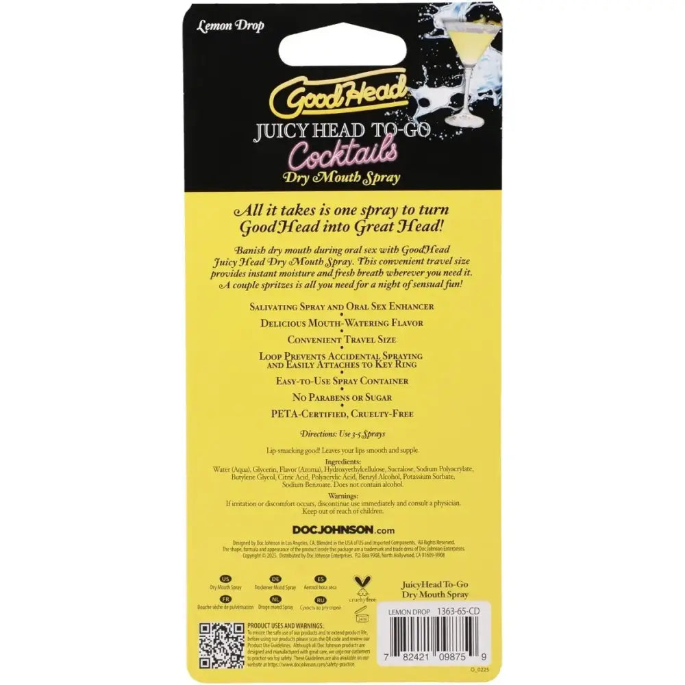Goodhead Deep Throat Spray Togo Lemon Drop - Save 30% - Goodhead Togo Mango 30oz - Fast Shipping - Sale United Kingdom Stoke-on-trent