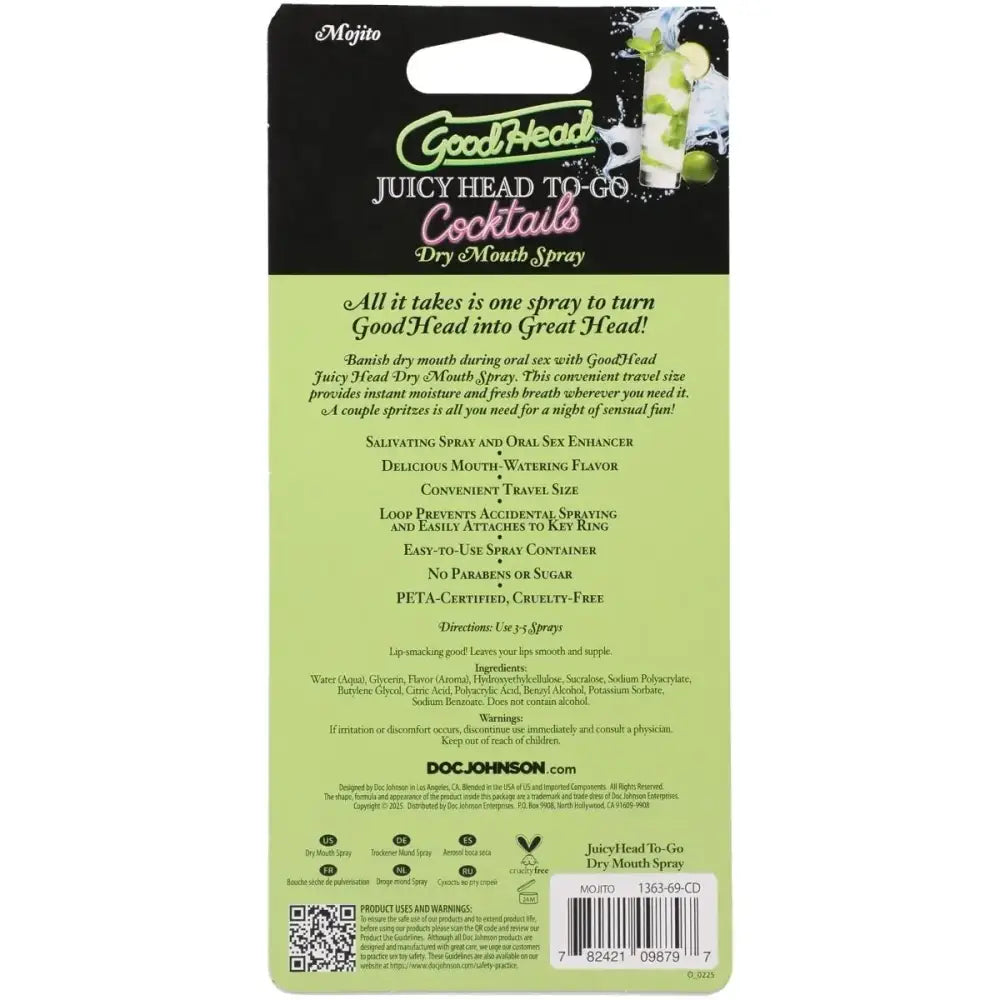 Goodhead Deep Throat Spray Togo Mojito - Save 30% - Goodhead Togo Mango 30oz - Fast Shipping - Sale United Kingdom Stoke-on-trent