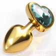 Heart Gold Butt Plug Light Blue - Save 15% - Fast Shipping - Sale United Kingdom Stoke-on-trent