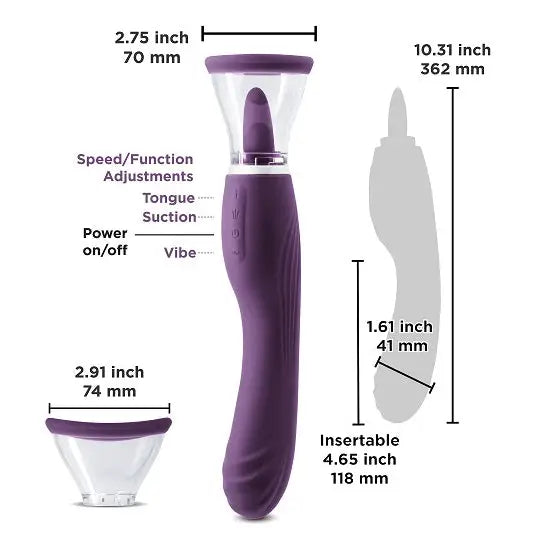 Inya Triple Delight Purple - Clitoral Vibrators - Save 15% - Fast Shipping - Vibrator United Kingdom Stoke-on-trent