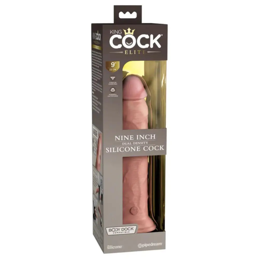 King Cock Elite 9inch Silicone Dual Density - Light - Save 10% - 9inch - Dildo United Kingdom Stoke-on-trent