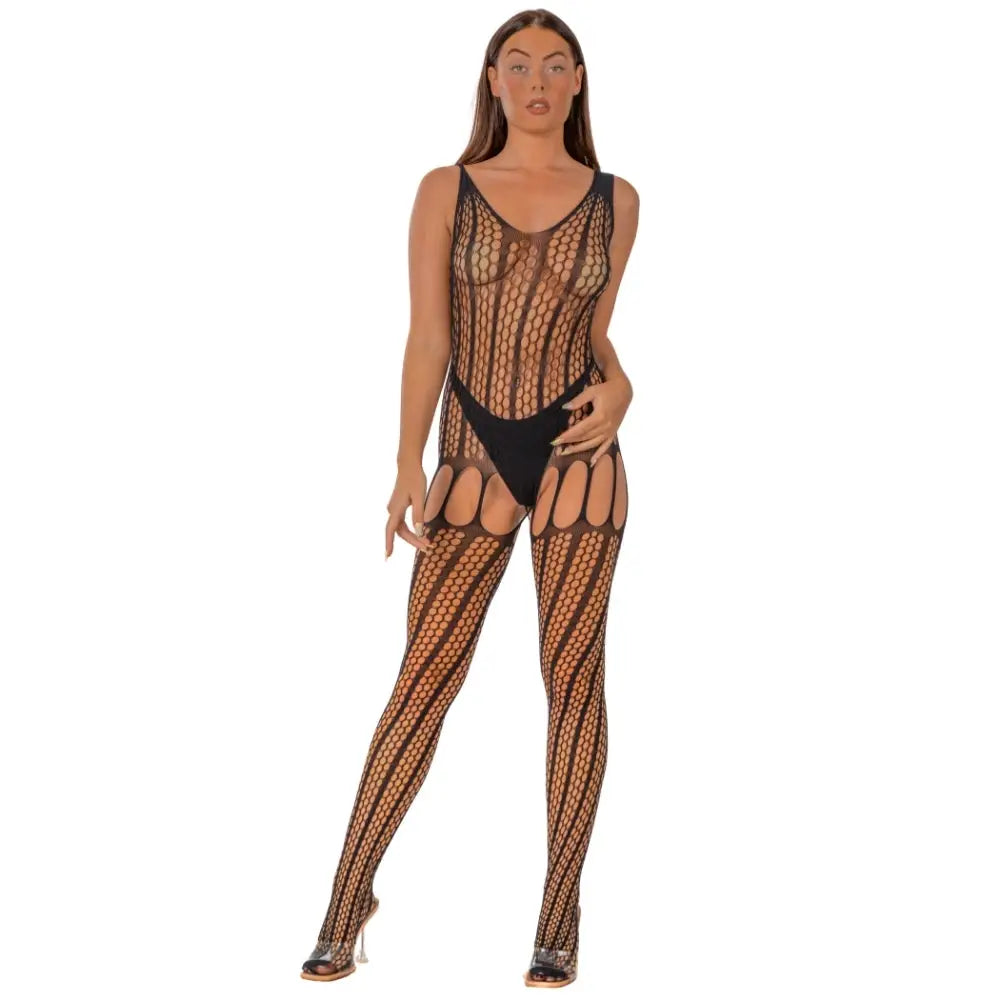 Lace by Lj Crochet Bodystocking with Up Back Black - Save 25% - Sale United Kingdom Stoke-on-trent