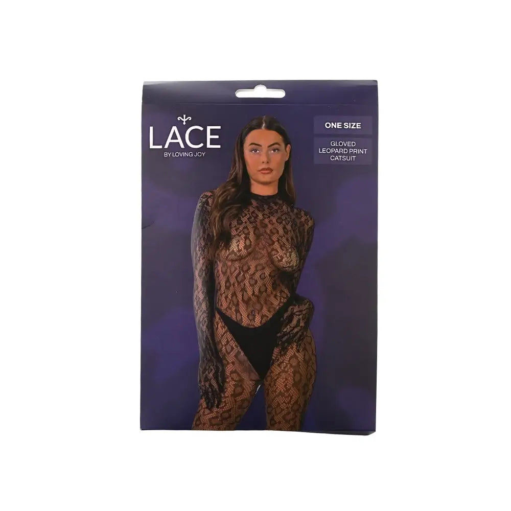 Lace by Lj Gloved Leopard Print Catsuit Black - Save 10% - Sale United Kingdom Stoke-on-trent