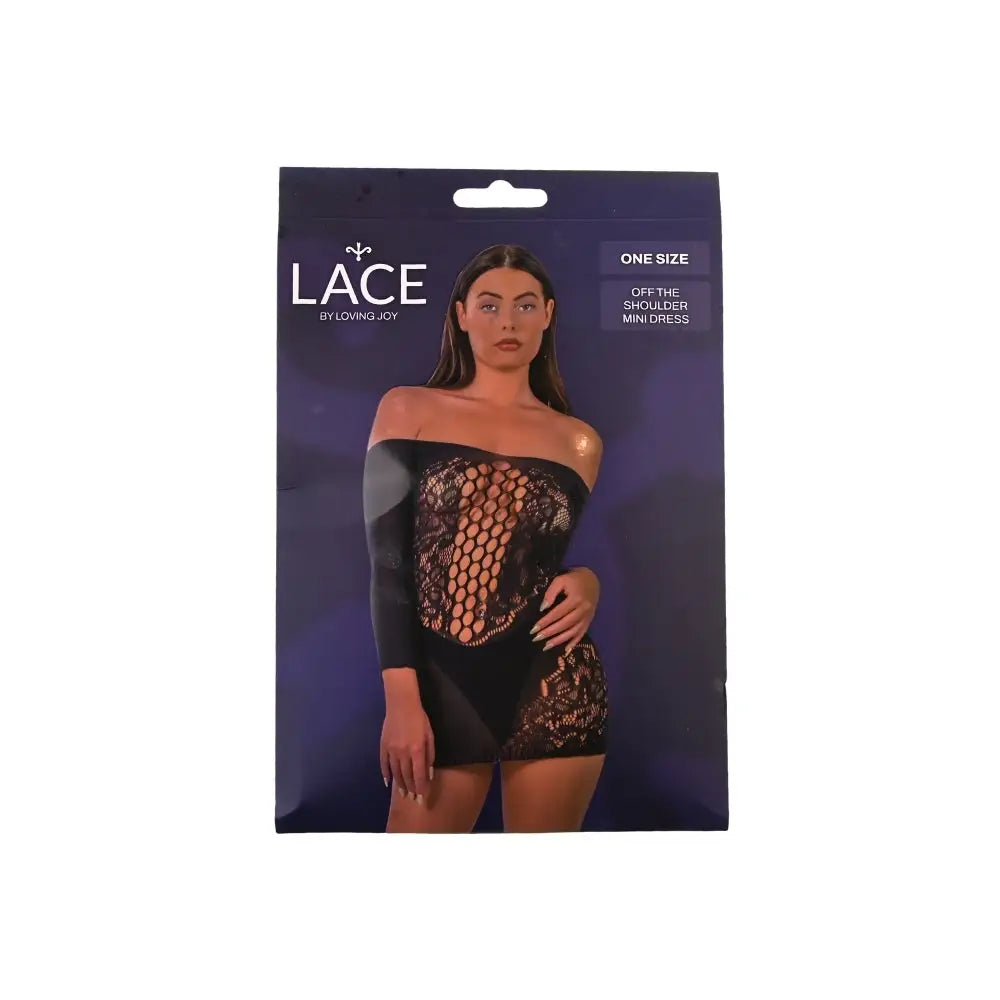 Lace by Lj off the Shoulder Mini Dress Black - Save 25% - Sale United Kingdom Stoke-on-trent