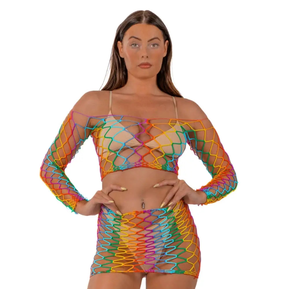 Lace by Lj Rainbow Crop Top and Skirt Set - Save 15% - Sale United Kingdom Stoke-on-trent