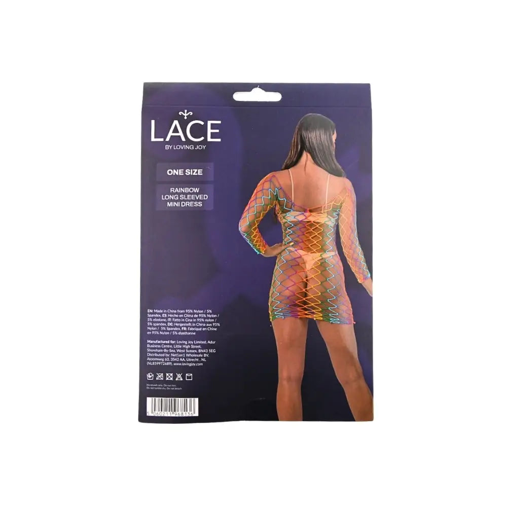 Lace by Lj Rainbow Long Sleeved Mini Dress - Save 15% - Sale United Kingdom Stoke-on-trent
