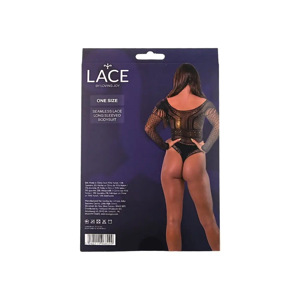 Lace by Lj Seamless Long Sleeved Bodysuit Black - Save 25% - Sale United Kingdom Stoke-on-trent