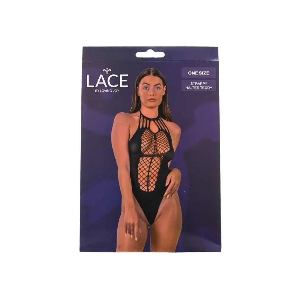 Lace by Lj Strappy Halter Teddy Black - Save 25% - Sale United Kingdom Stoke-on-trent