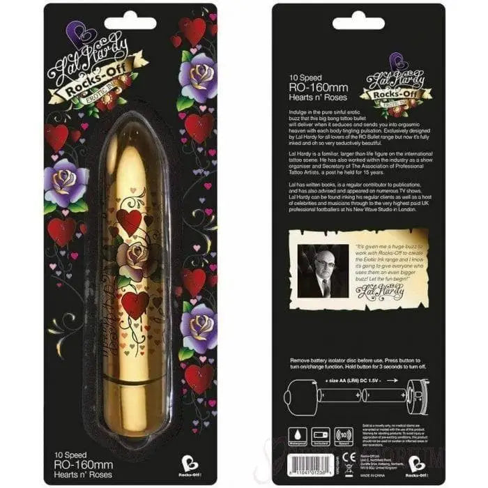 Lal Hardy Rocks off Erotic Ink 10 Speed Large Vibrator - Save 15% - off - United Kingdom Stoke-on-trent