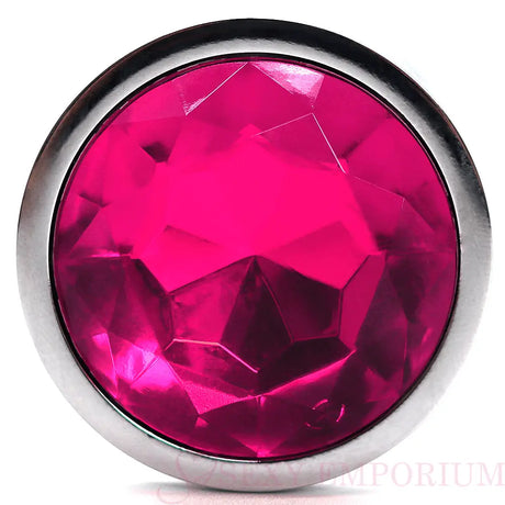 Large Jewelled Steel Butt Plug - Pink - Save 15% - Fast Shipping - Sale United Kingdom Stoke-on-trent