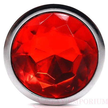 Large Jewelled Steel Butt Plug - Red - Save 15% - Fast Shipping - Sale United Kingdom Stoke-on-trent