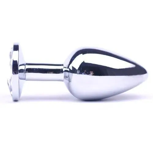 Large Metal Anal Plug with Clear Crystal - Save 15% - with - Fast Shipping - Sale United Kingdom Stoke-on-trent