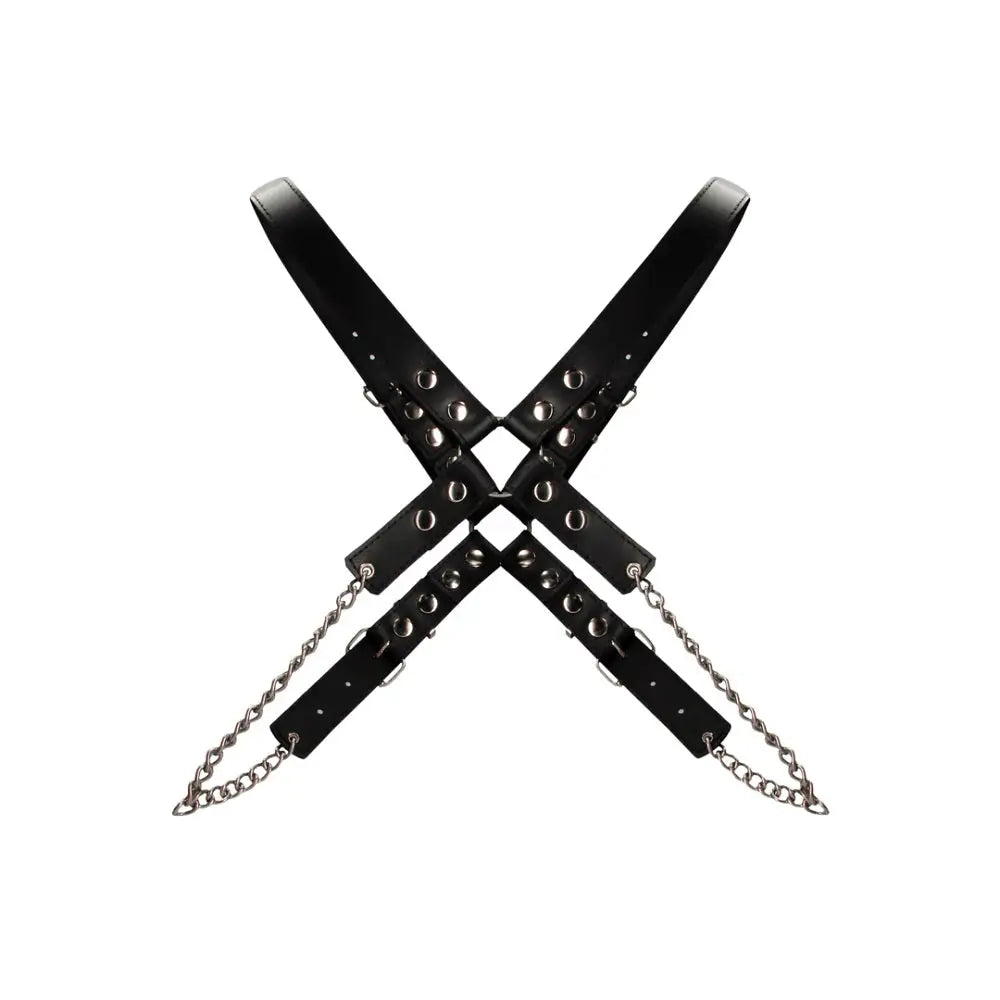 Leather Chain Harness one Size - one - Fast Shipping - Bondage & Fetish United Kingdom Stoke-on-trent
