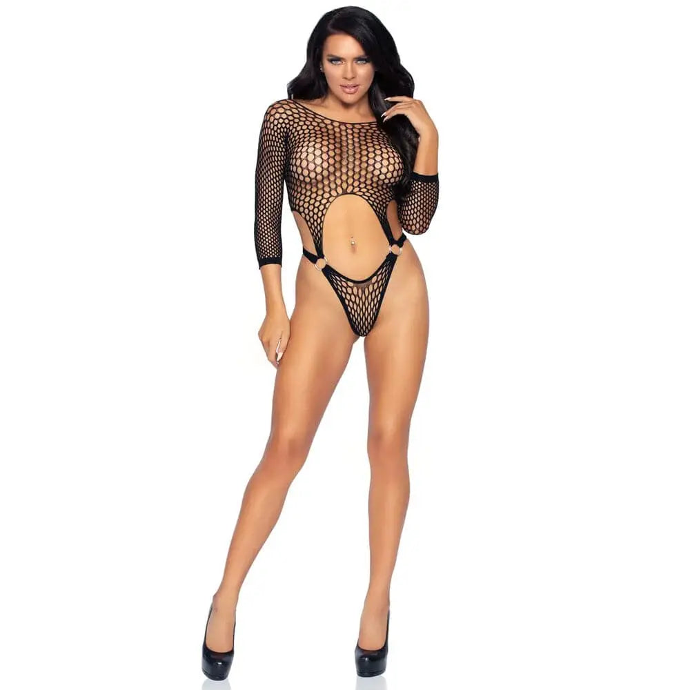 Leg Avenue Top Bodysuit with Thong Black Uk 8 to 14 - Save 20% - Uk - Fast Shipping - Sale United Kingdom Stoke-on-trent