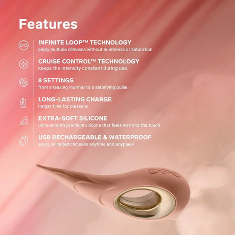 Lelo Dot Cruise Clitoral Vibrator Peach Please - Lelo - Fast Shipping - United Kingdom Stoke-on-trent