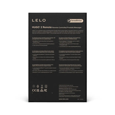 Lelo Hugo 2 Remote Controlled Prostate Massager Black - Lelo - Fast Shipping - Vibrator United Kingdom Stoke-on-trent