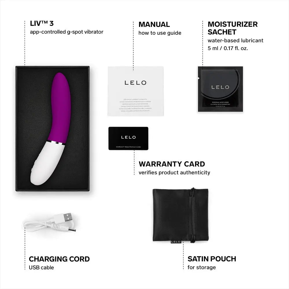 Lelo Liv 3 App Controlled G-spot Vibrator Deep Rose - Lelo Liv G-spot - Fast Shipping - United Kingdom Stoke-on-trent