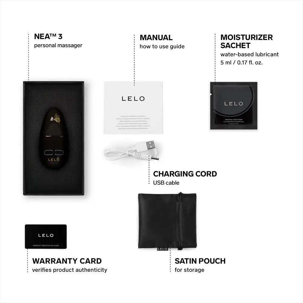 Lelo Nea 3 Clitoral Massager Black - Lelo - Fast Shipping - Vibrator United Kingdom Stoke-on-trent