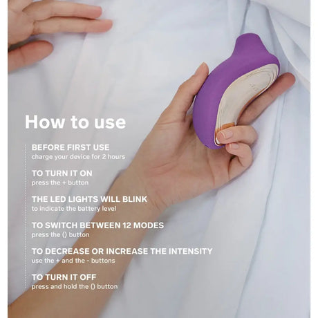 Lelo Sona 2 Sonic Clitoral Massager - Purple - Lelo Sona - Fast Shipping - Air Pulse and Suction Vibrators United Kingdom Stoke-on-trent