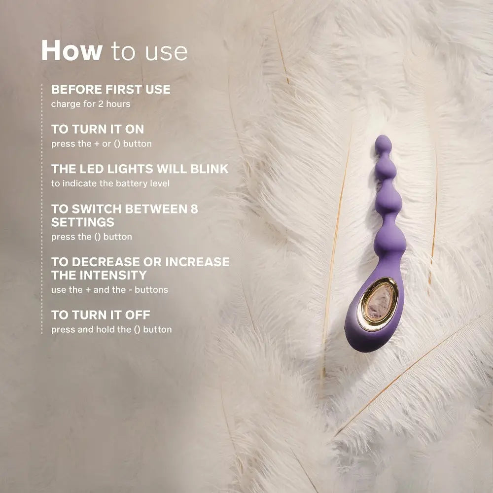 Lelo Soraya Anal Beads Violet Dusk - Lelo - Fast Shipping - Vibrator United Kingdom Stoke-on-trent