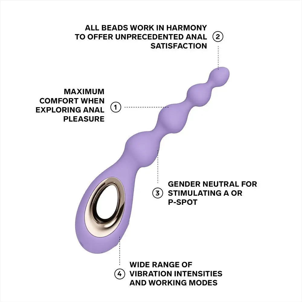 Lelo Soraya Anal Beads Violet Dusk - Lelo - Fast Shipping - Vibrator United Kingdom Stoke-on-trent