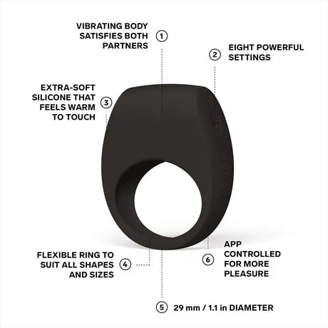 Lelo Tor 3 App Controlled Cock Ring Black - Lelo - Fast Shipping - United Kingdom Stoke-on-trent