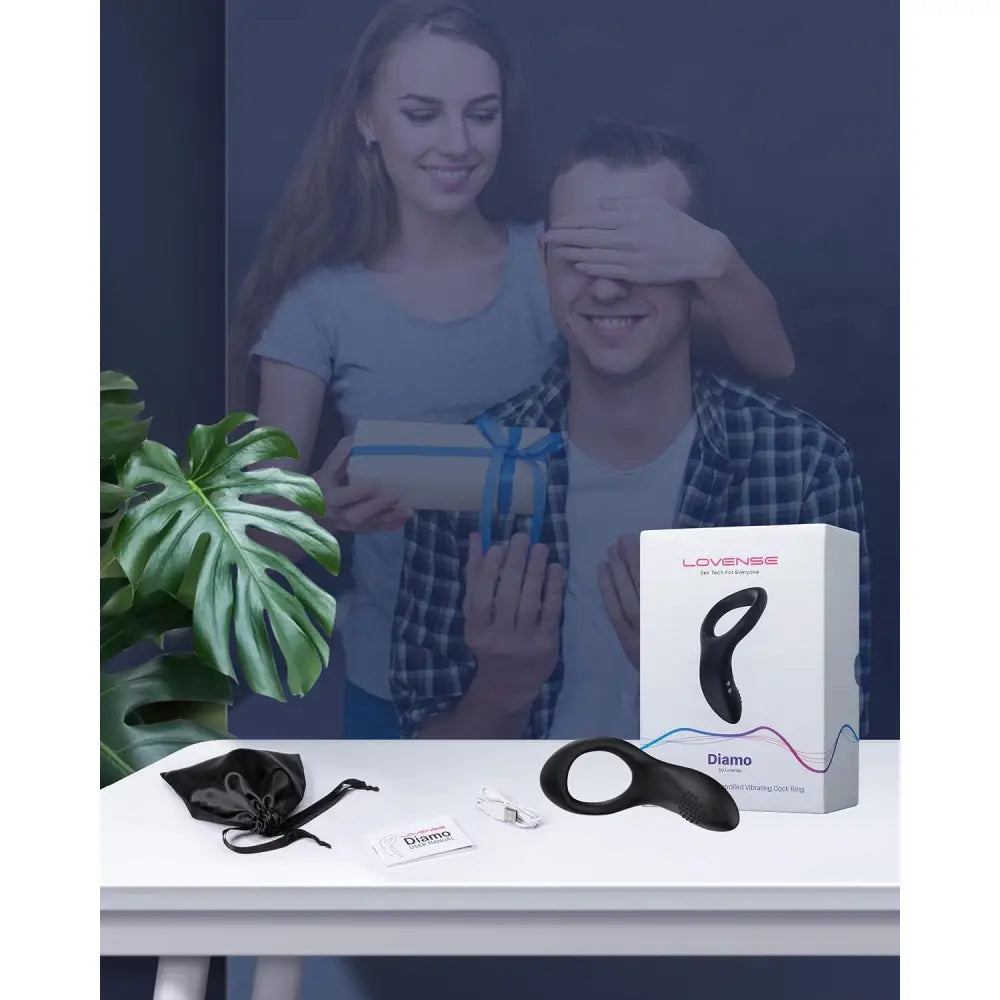 Lovense Diamo – App-controlled Vibrating Cock Ring (perineum Stimulation) - Save 20% - Lovense App & Long-distance Control - Sale United