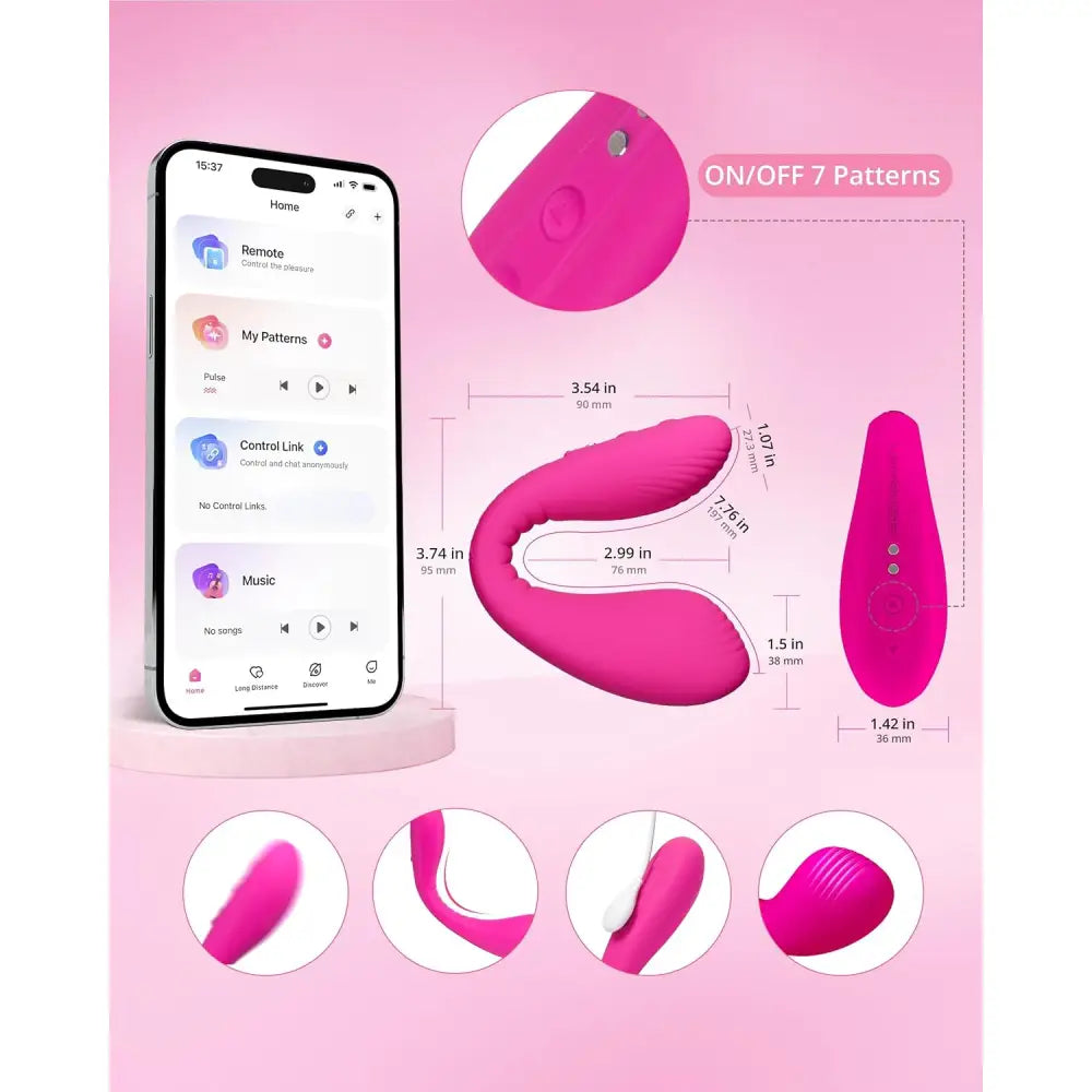 Lovense Dolce (previously Quake) – App-controlled Couples Vibrator (dual Stim) - Save 15% - Lovense App Control Dual Clit & G-spot